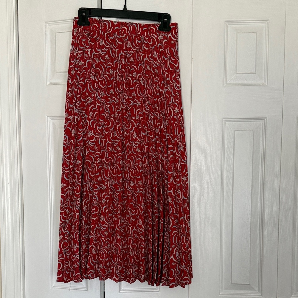 Max Studio Red Printed Maxi Skirt Size S